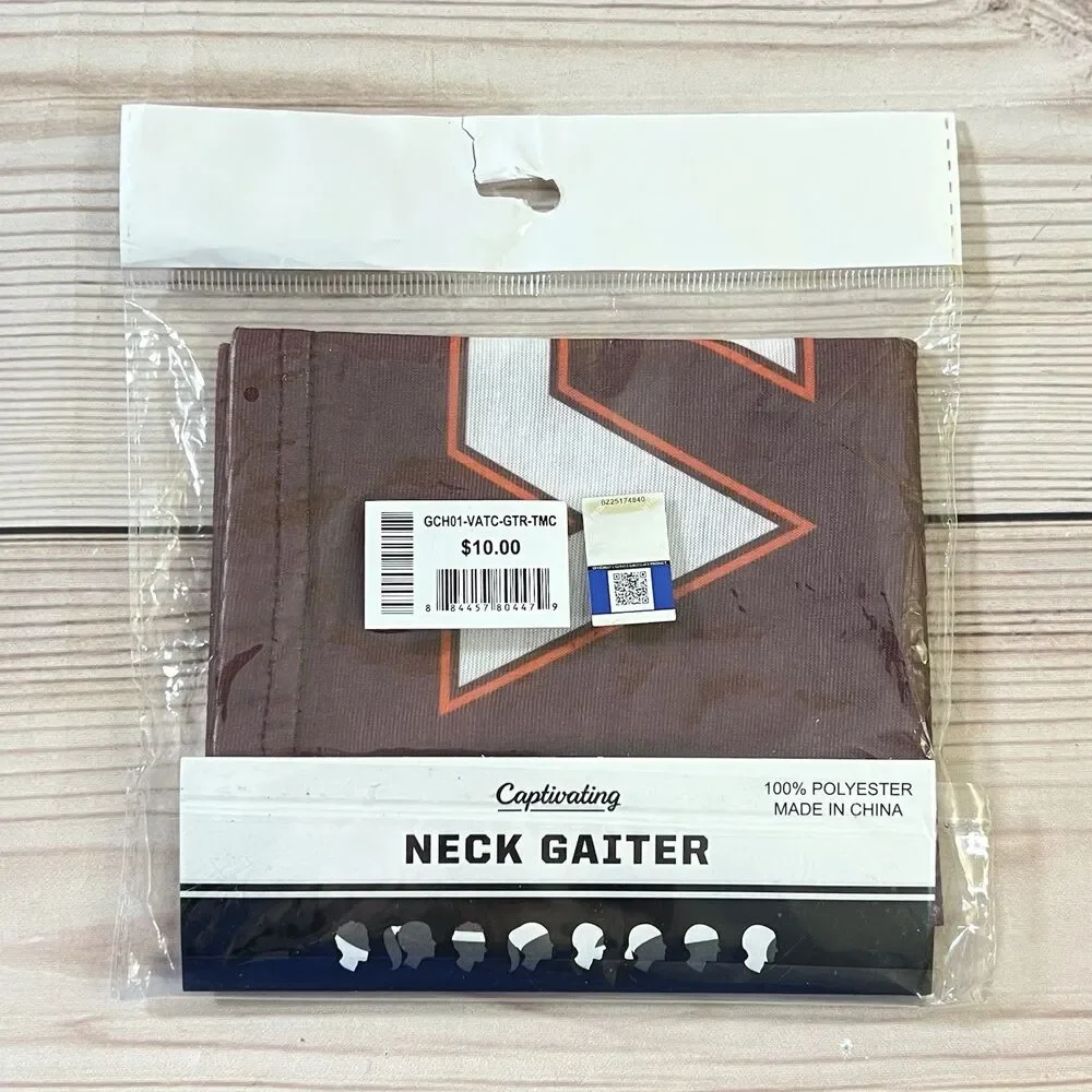 Virginia Tech Hokies Gaiter Big Logo Maroon Scarf Balaclava Neck Cover Face Mask